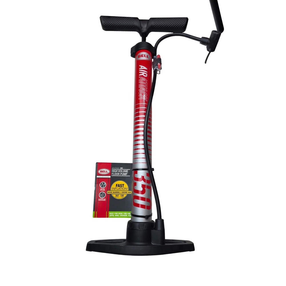 Bell Air Attack 350 High Volume Floor Bike Pump 100 PSI Schrader Presta 7076435